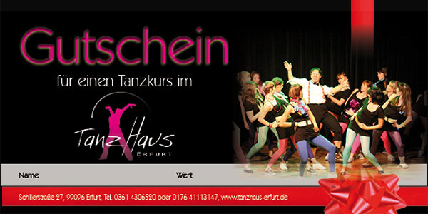Gutschein 1 - Tanzhaus Erfurt