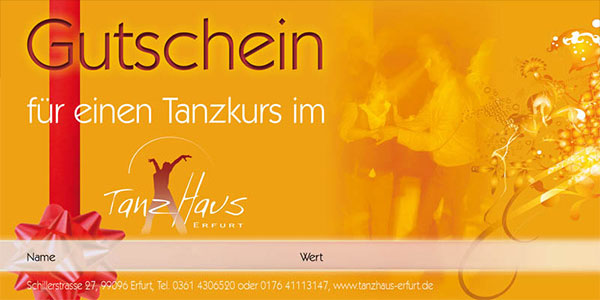 Gutschein 2 - Tanzhaus Erfurt